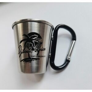 Camp Lemmonnier - Djibouti Africa - Stainless Steel Carabiner Shot Glass